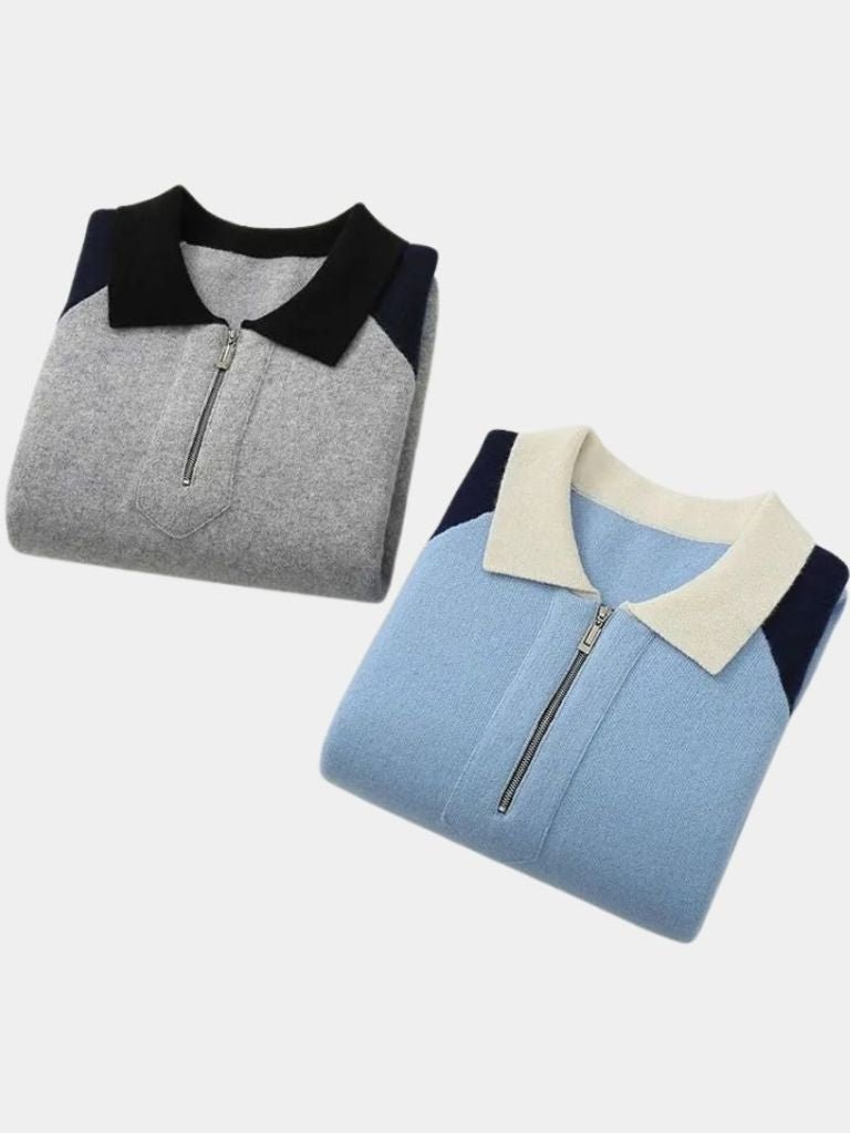 Men’s Knit Sweater – Essential Polo Casual Everyday Knitwear