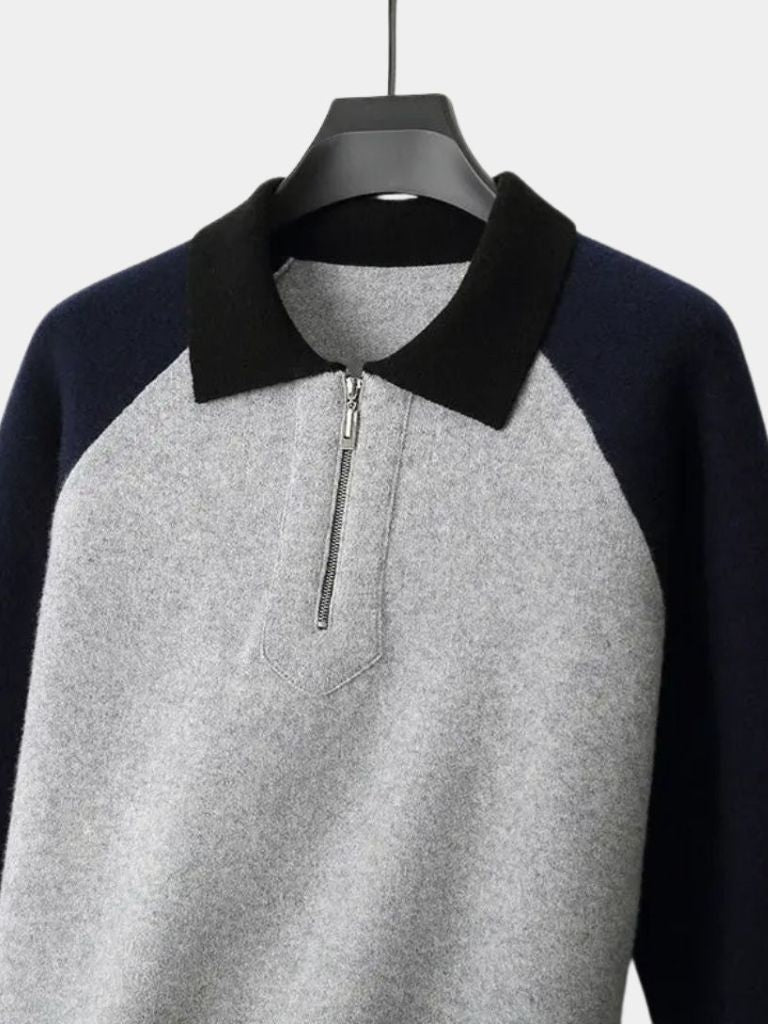Men’s Knit Sweater – Essential Polo Casual Everyday Knitwear