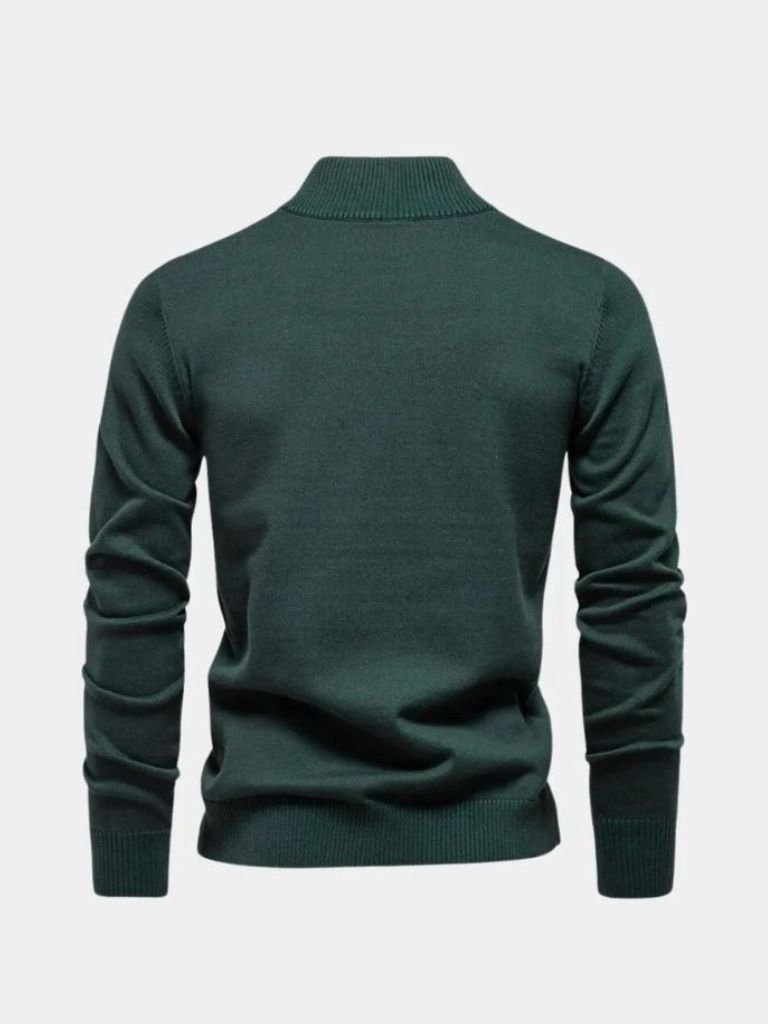 Men’s Knit Sweater – Essential Quarter Zip Casual Everyday Knitwear