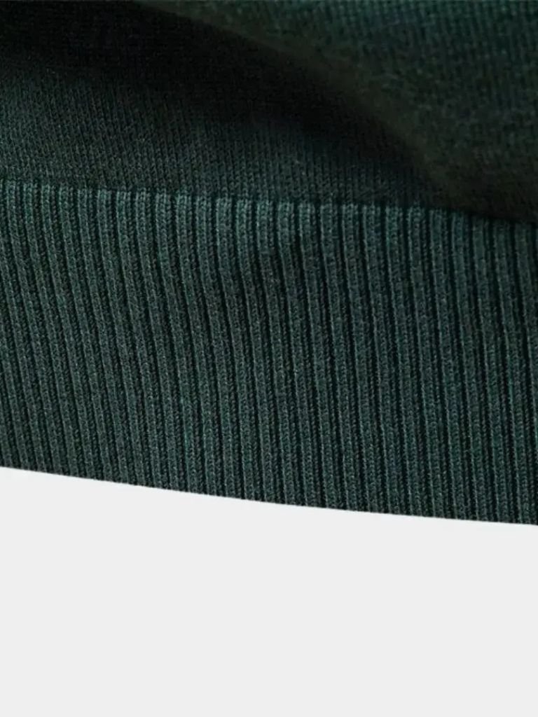 Men’s Knit Sweater – Essential Quarter Zip Casual Everyday Knitwear