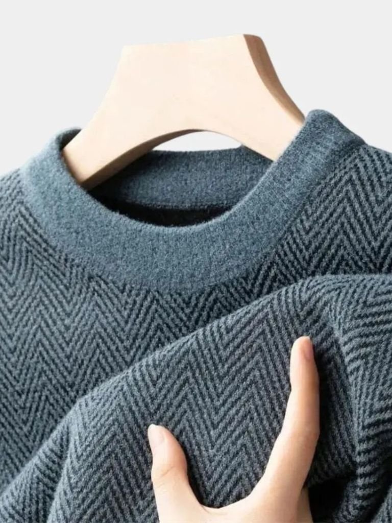 Men’s Knit Sweater – Essential Wool Casual Everyday Knitwear