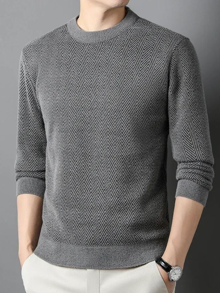 Men’s Knit Sweater – Essential Wool Casual Everyday Knitwear
