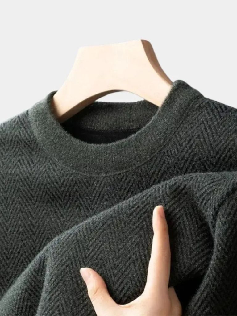 Men’s Knit Sweater – Essential Wool Casual Everyday Knitwear