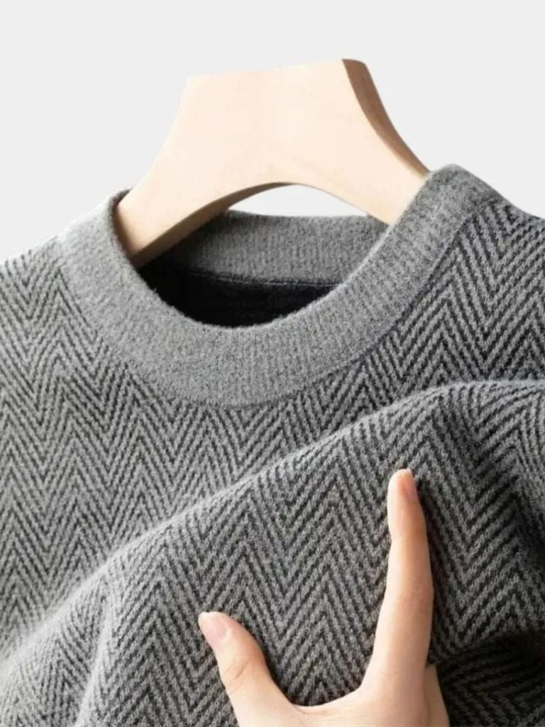 Men’s Knit Sweater – Essential Wool Casual Everyday Knitwear
