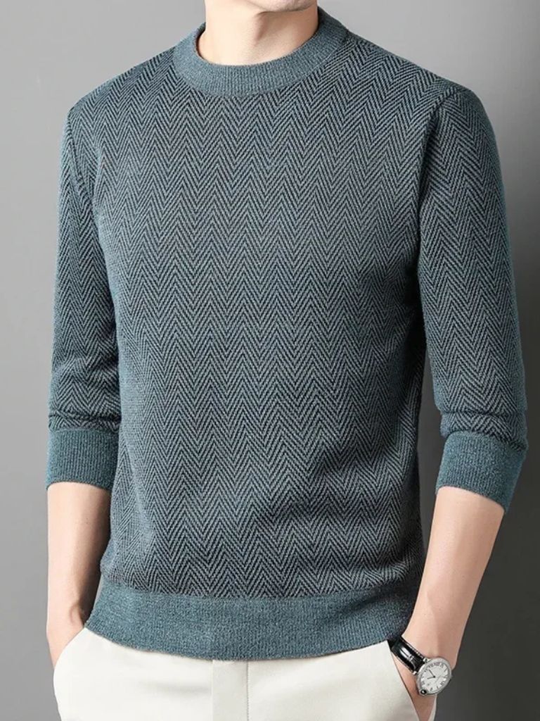 Men’s Knit Sweater – Essential Wool Casual Everyday Knitwear