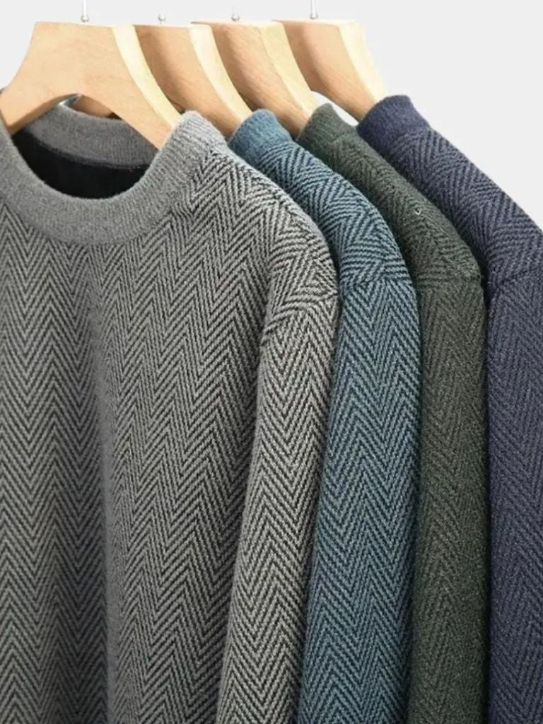 Men’s Knit Sweater – Essential Wool Casual Everyday Knitwear