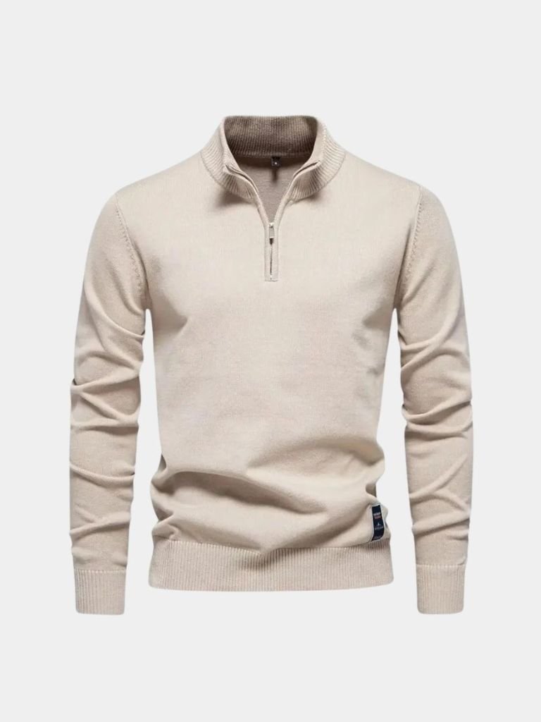 Men’s Knit Cardigan Sweater – Half Zip Knitwear Casual Everyday Knitwear