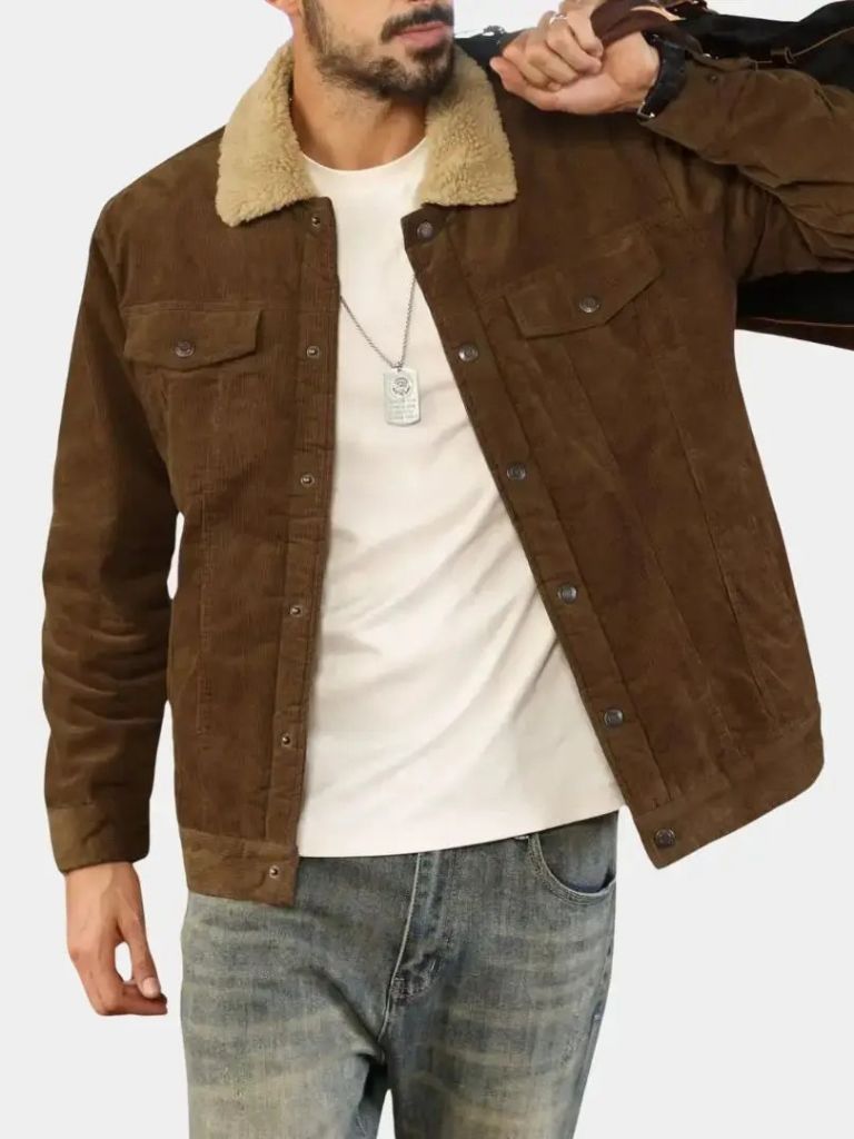 Men’s Sherpa Jacket – Heritage Fleece-Lined Warmth
