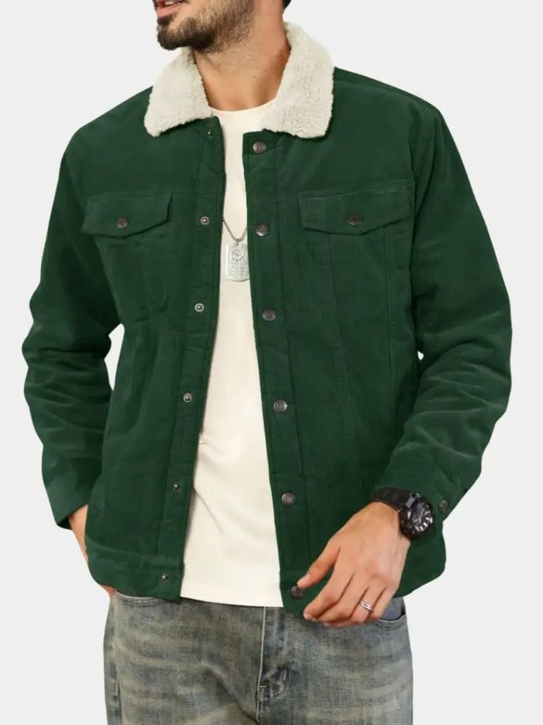 Men’s Sherpa Jacket – Heritage Fleece-Lined Warmth