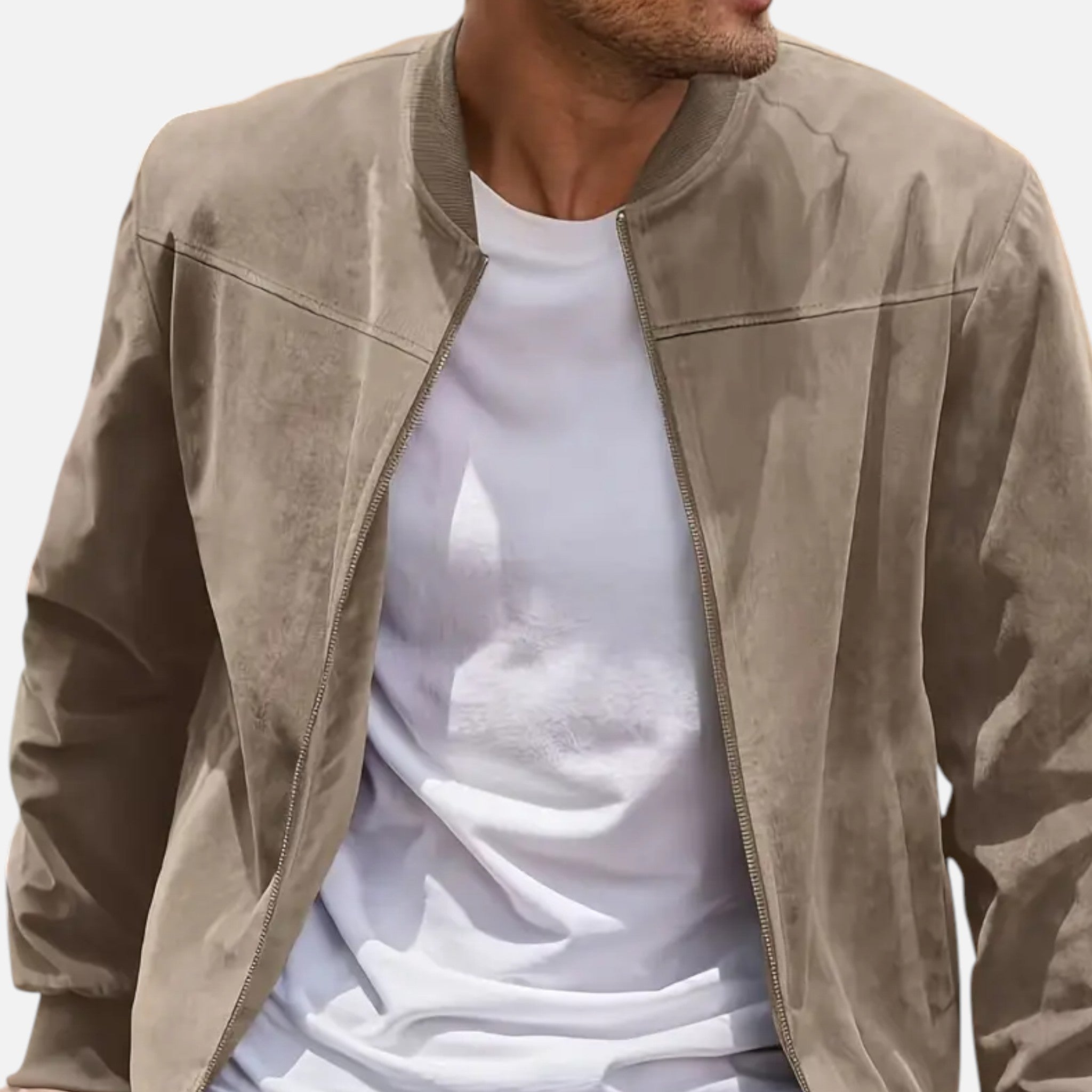 Men’s Bomber Jacket – Solenne Lightweight Vintage Modern Streetwear Fit