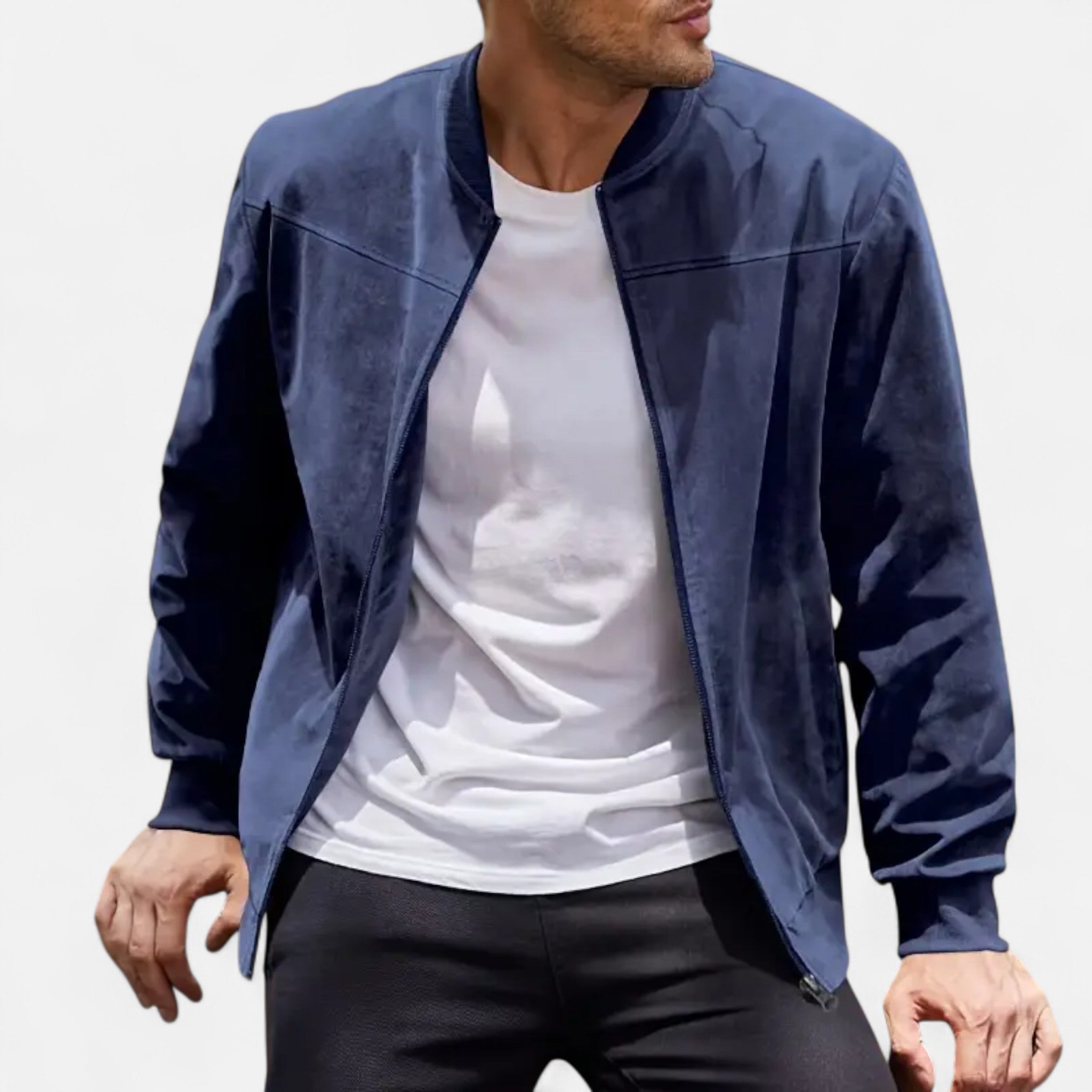 Men’s Bomber Jacket – Solenne Lightweight Vintage Modern Streetwear Fit