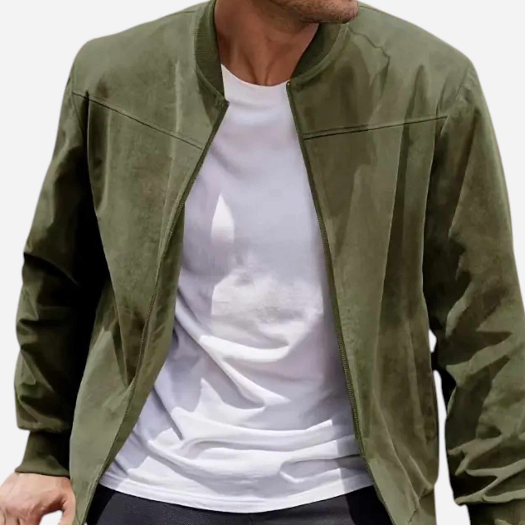 Men’s Bomber Jacket – Solenne Lightweight Vintage Modern Streetwear Fit