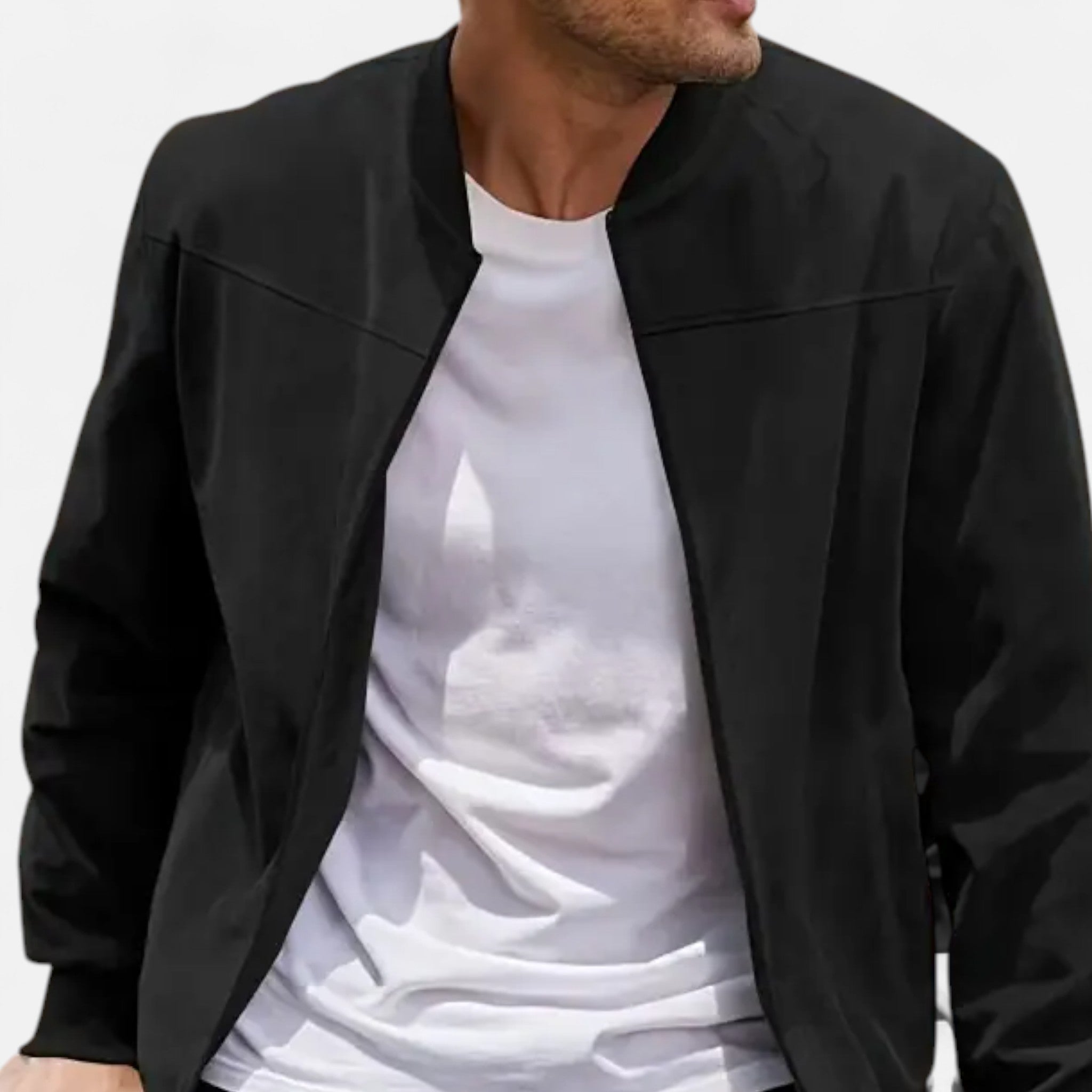 Men’s Bomber Jacket – Solenne Lightweight Vintage Modern Streetwear Fit