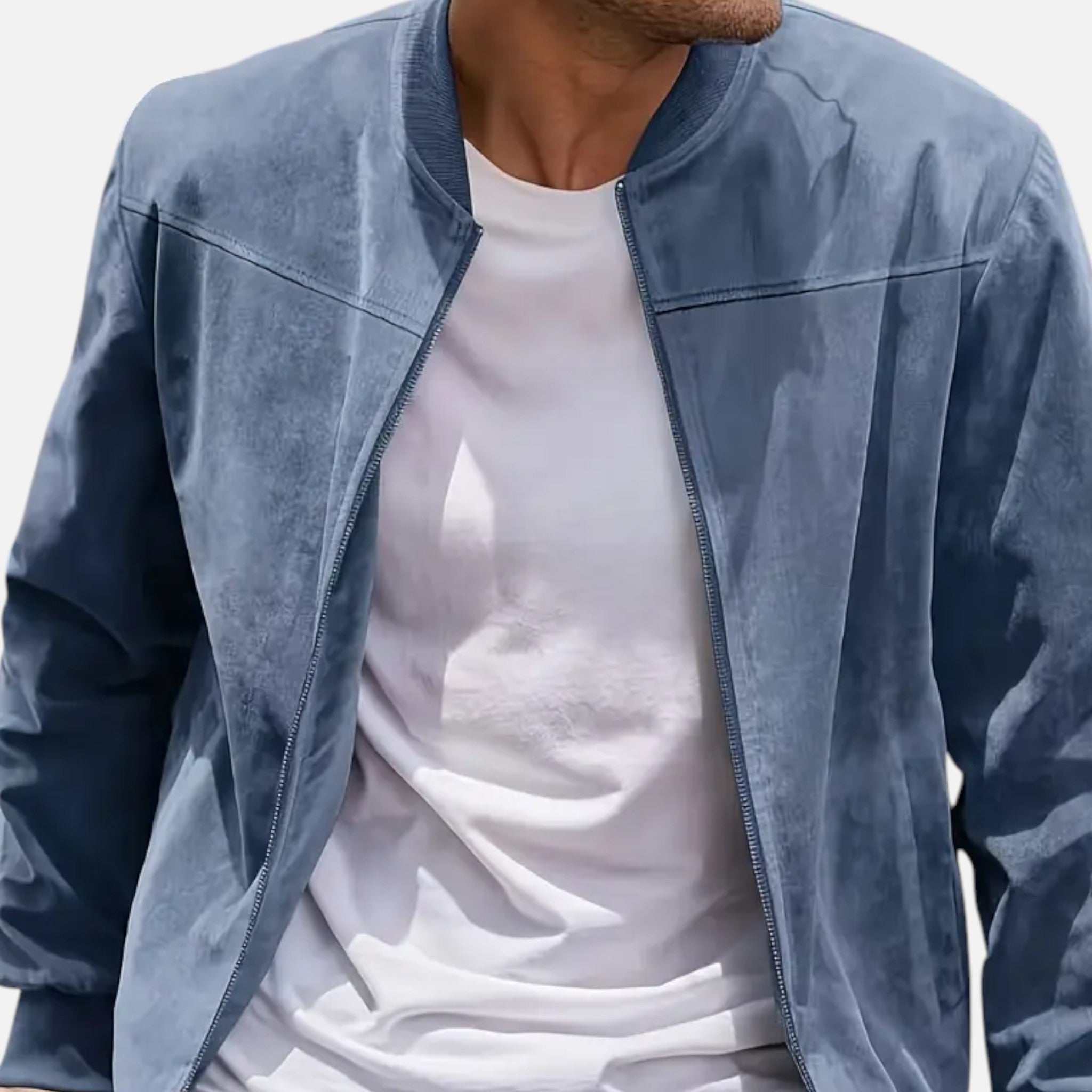 Men’s Bomber Jacket – Solenne Lightweight Vintage Modern Streetwear Fit