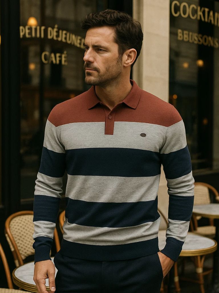 Men’s Knit Sweater – Color Half Zip Casual Everyday Knitwear