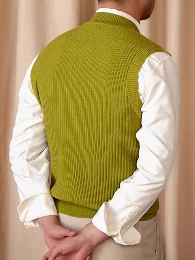 Men’s Knit Sweater – Vest Waistcoat Casual Everyday Knitwear