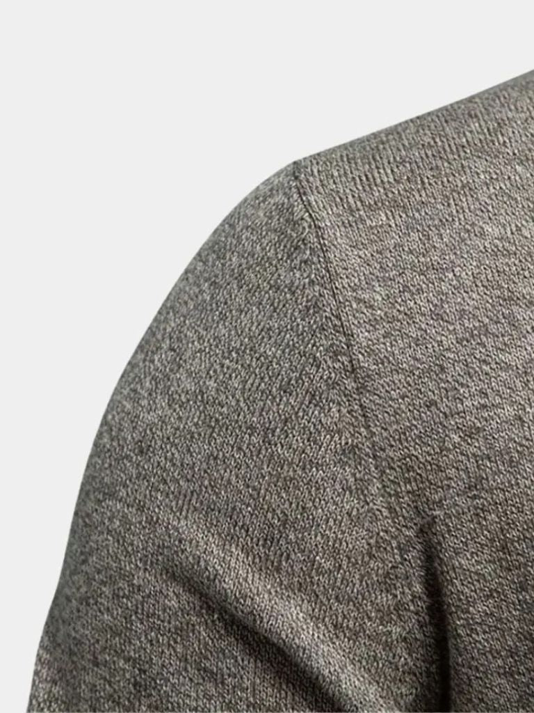 Men’s Cardigan Sweater – Knitted Stand Collar Casual Everyday Knitwear