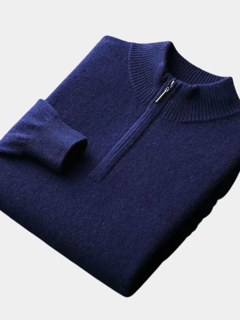 Men’s Knit Sweater – Merino Half Zip Casual Everyday Knitwear