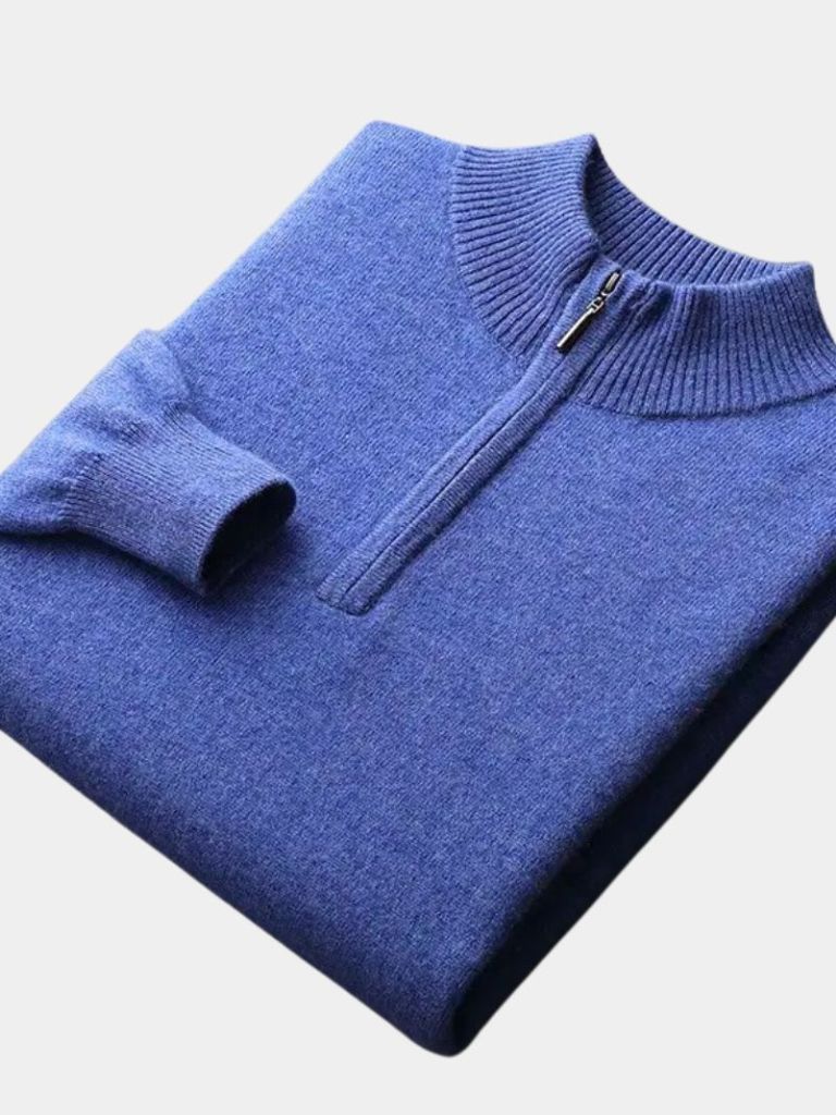 Men’s Knit Sweater – Merino Half Zip Casual Everyday Knitwear