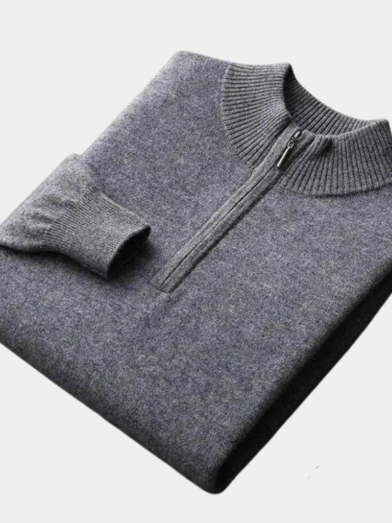 Men’s Knit Sweater – Merino Half Zip Casual Everyday Knitwear