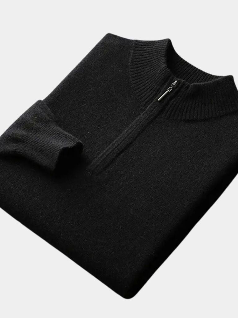 Men’s Knit Sweater – Merino Half Zip Casual Everyday Knitwear