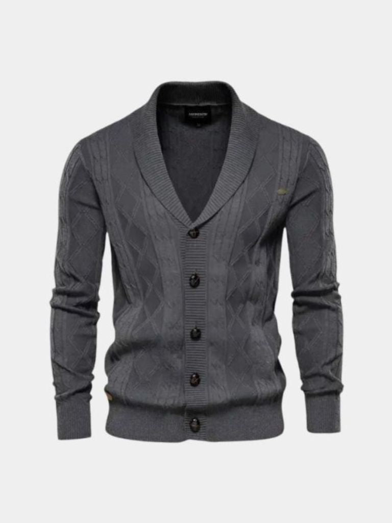 Men’s Cardigan Sweater – Minimalist Casual Everyday Knitwear