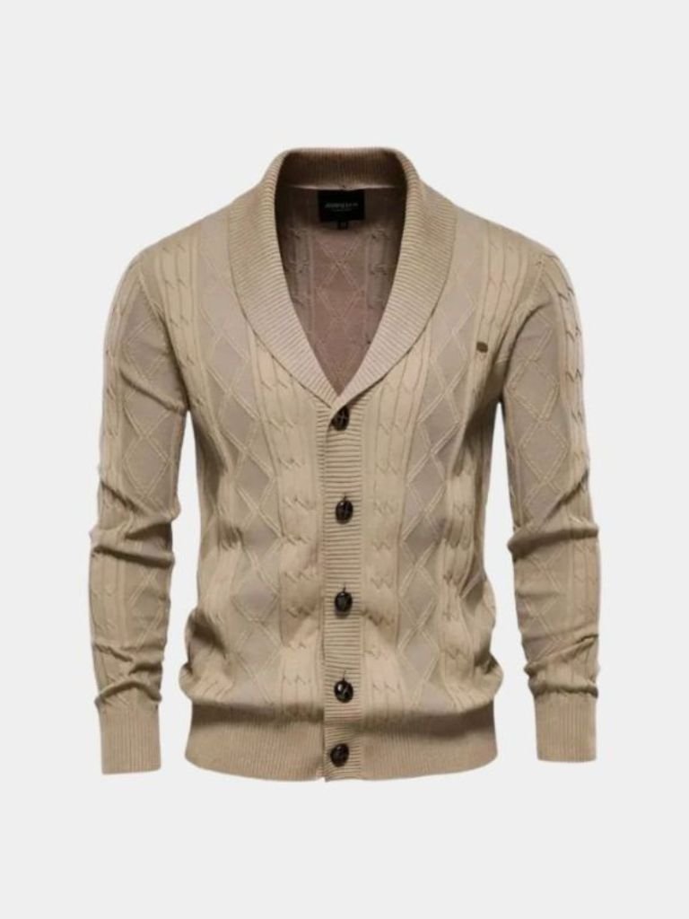 Men’s Cardigan Sweater – Minimalist Casual Everyday Knitwear
