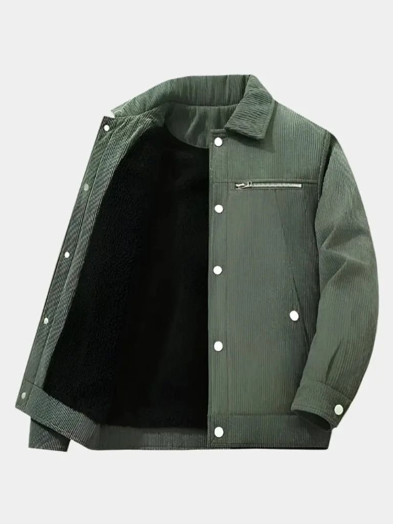 Men’s Sherpa Jacket – Minimalist Fleece-Lined Warmth