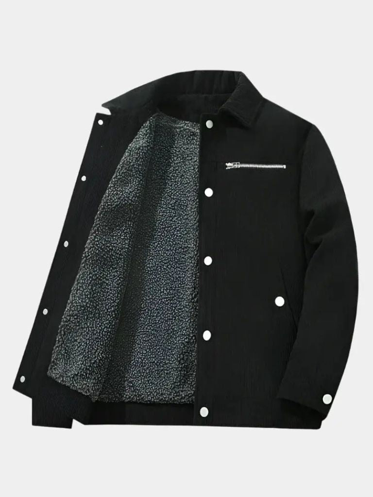 Men’s Sherpa Jacket – Minimalist Fleece-Lined Warmth