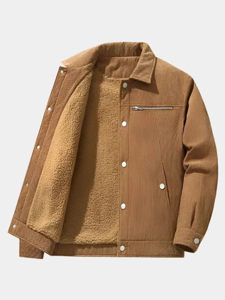 Men’s Sherpa Jacket – Minimalist Fleece-Lined Warmth