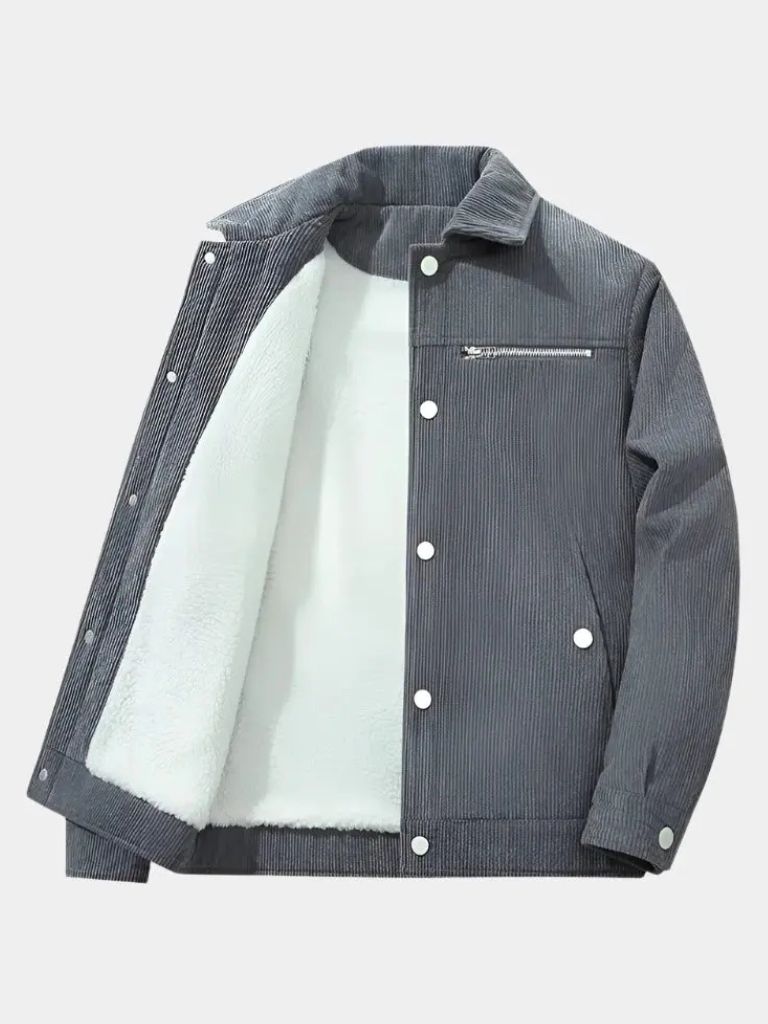 Men’s Sherpa Jacket – Minimalist Fleece-Lined Warmth