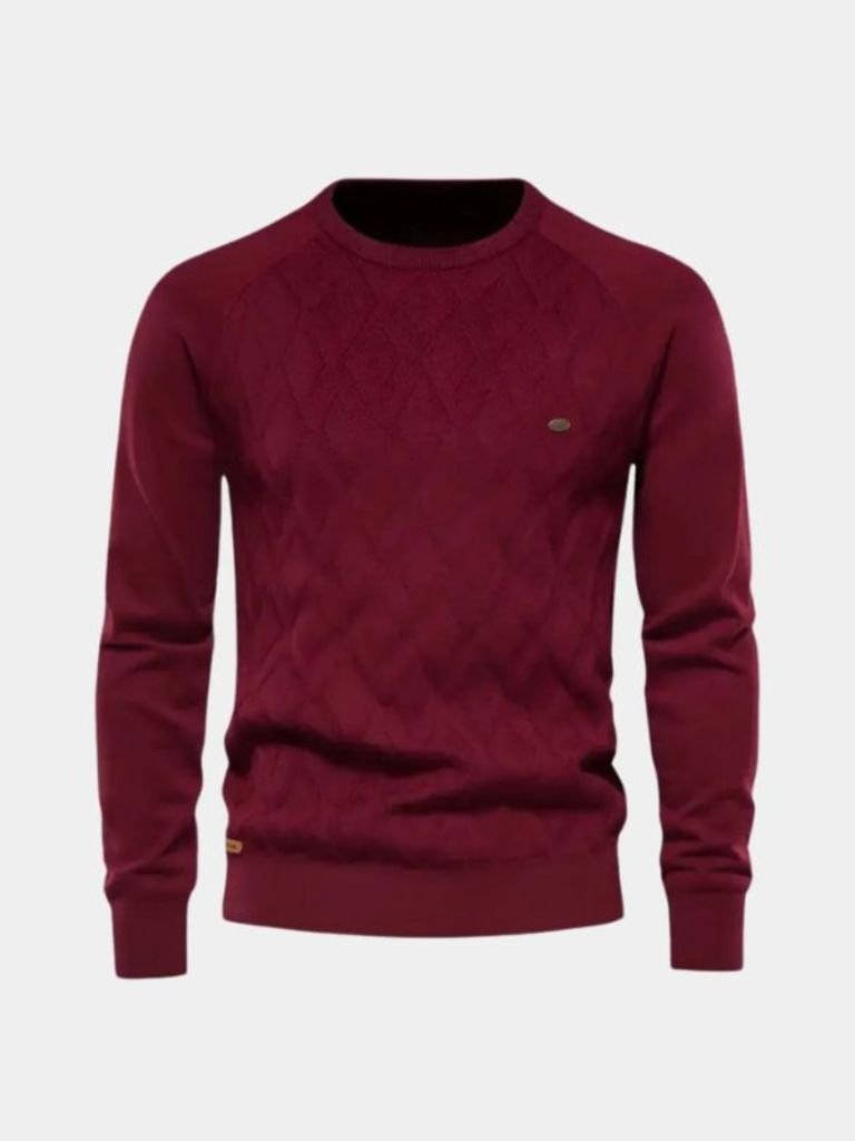 Men’s Knit Sweater – Minimalist Pullover Casual Everyday Knitwear