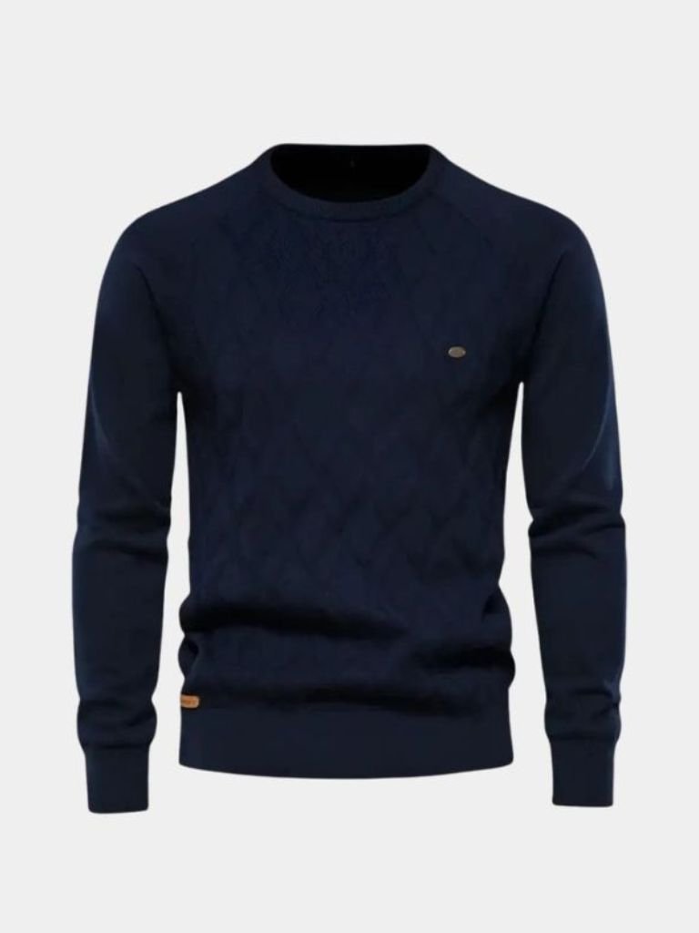 Men’s Knit Sweater – Minimalist Pullover Casual Everyday Knitwear