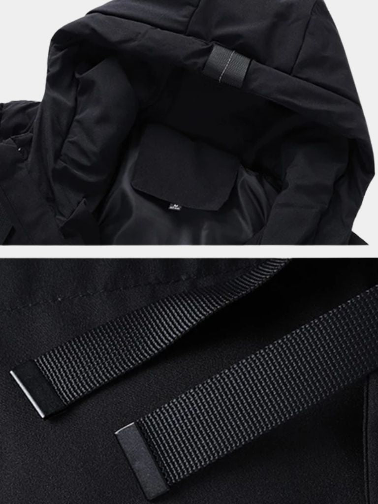 Men’s Puffer Jacket – Minimalist Long Quilted Winter Warmth