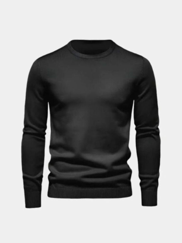Men’s Knit Sweater – Minimalist Pullover Crosss Casual Everyday Knitwear