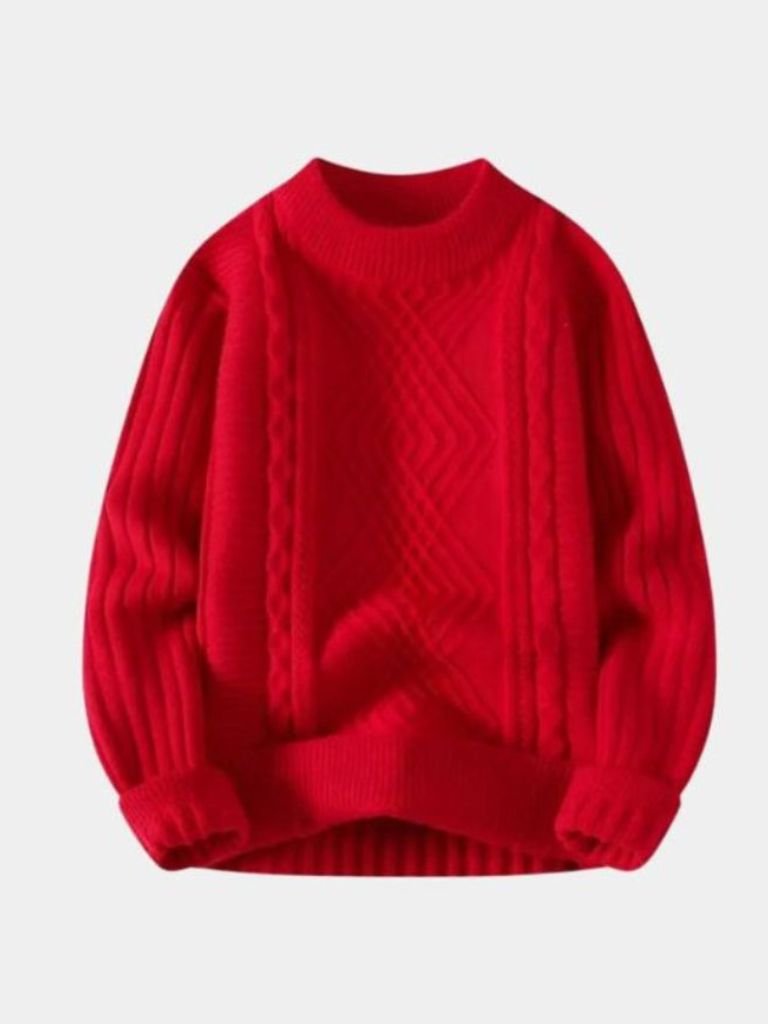 Men’s Knit Sweater – Minimalist Textured Casual Everyday Knitwear