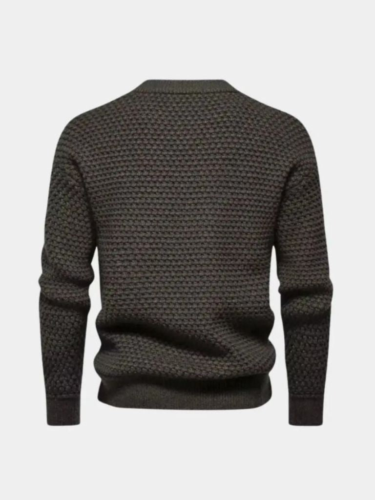 Men’s Knit Sweater – Old Money Textured Casual Everyday Knitwear
