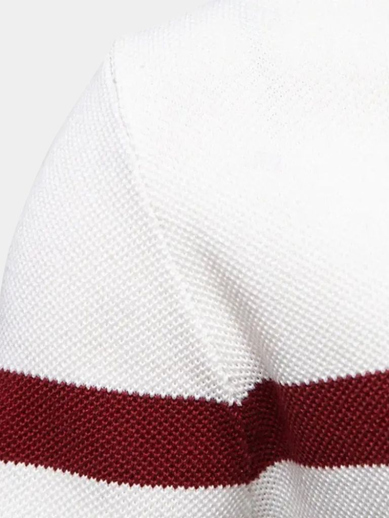 Men’s Knit Sweater – Quarter Zip Jumper Casual Everyday Knitwear