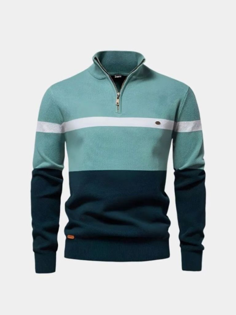 Men’s Knit Sweater – Quarter Zip Jumper Casual Everyday Knitwear