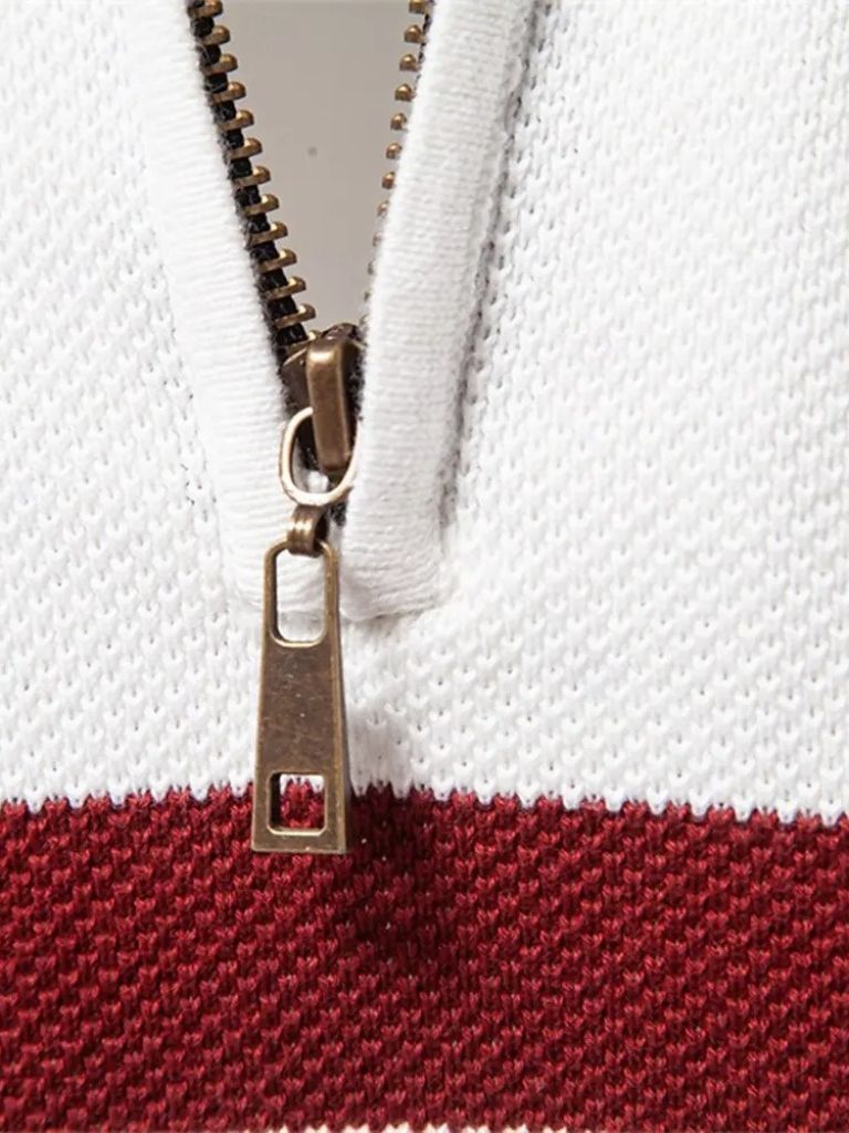 Men’s Knit Sweater – Quarter Zip Jumper Casual Everyday Knitwear