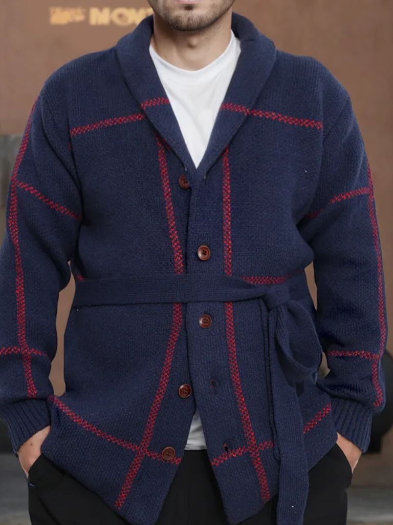 Men’s Knit Sweater – Rome Belted Casual Everyday Knitwear