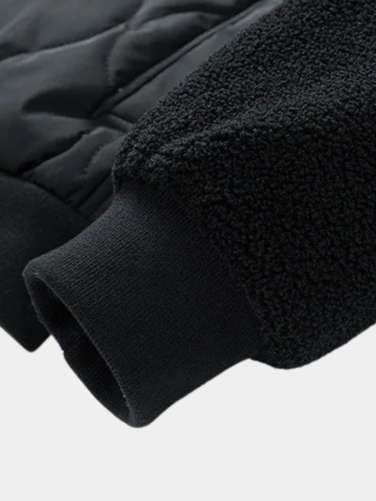 Men’s Sherpa Bomber Jacket – Sleeved Padded Heritage Modern Streetwear Fit
