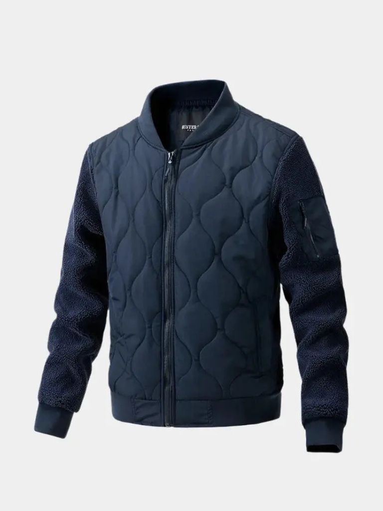 Men’s Sherpa Bomber Jacket – Sleeved Padded Heritage Modern Streetwear Fit