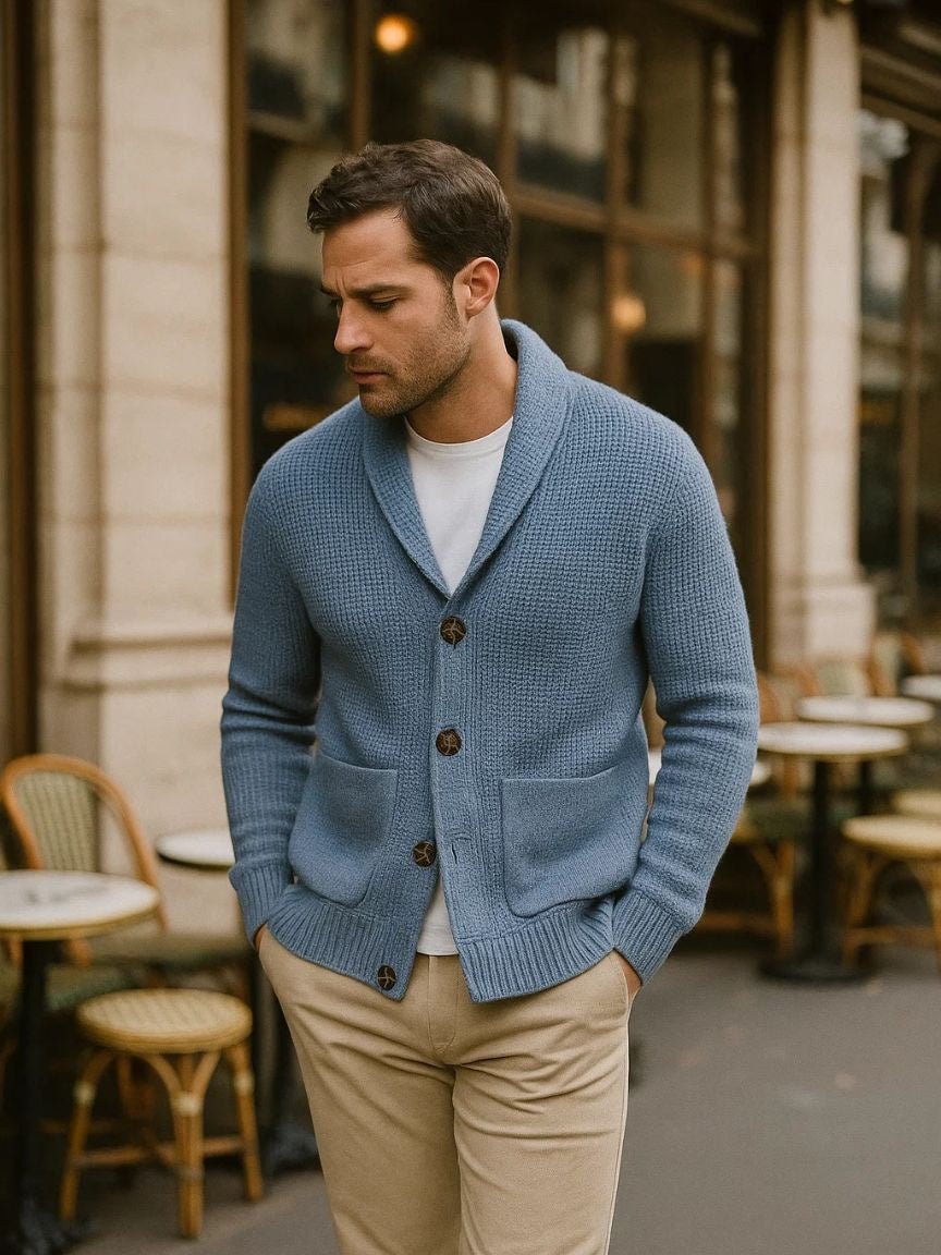 Men’s Cardigan Sweater – Sophisticated Casual Everyday Knitwear