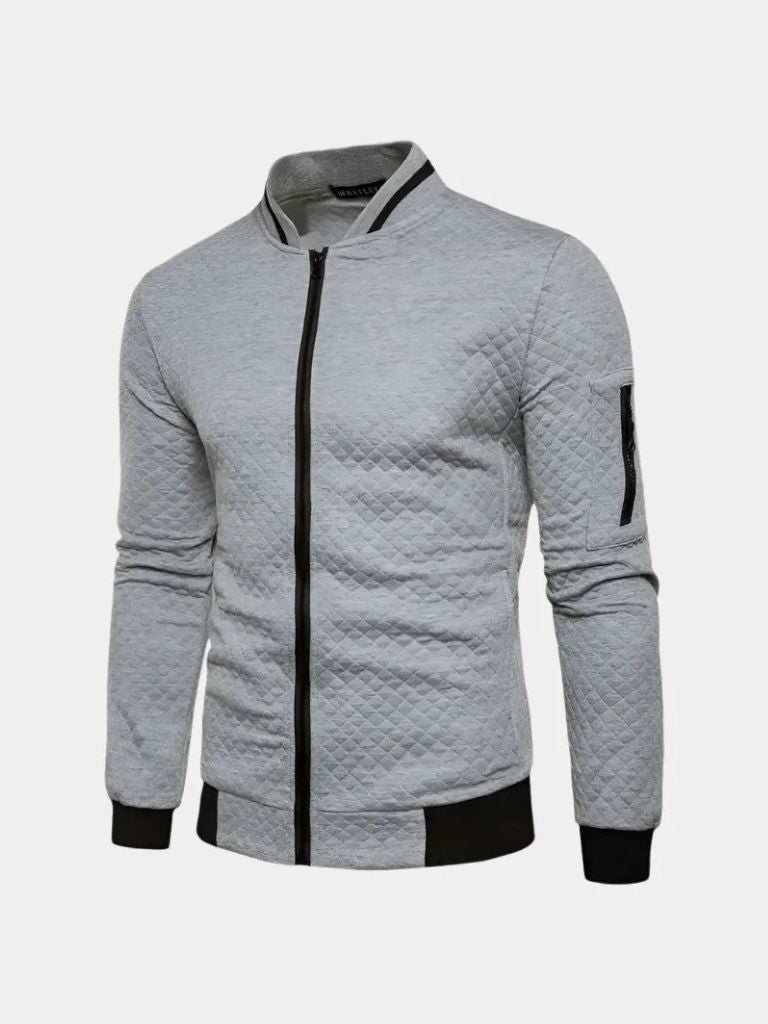 Men’s Bomber Jacket – Textured Minimalist Streetwear Modern Streetwear Fit