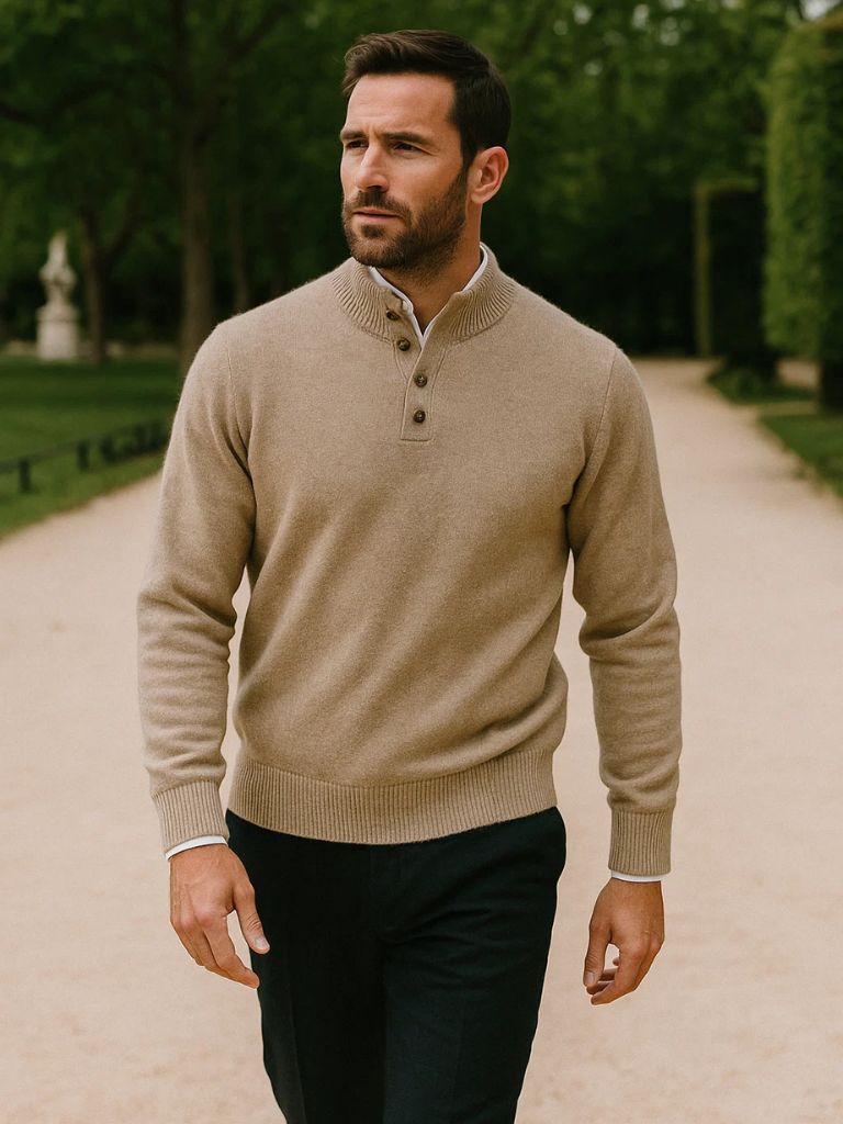 Men’s Cashmere Sweater – Timeless Luxe Pullover Soft Luxury Knit