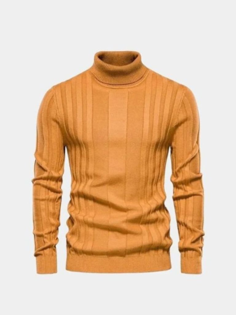 Men’s Knit Knit Sweater – Turtleneck Knitwear Pullover Casual Everyday Knitwear