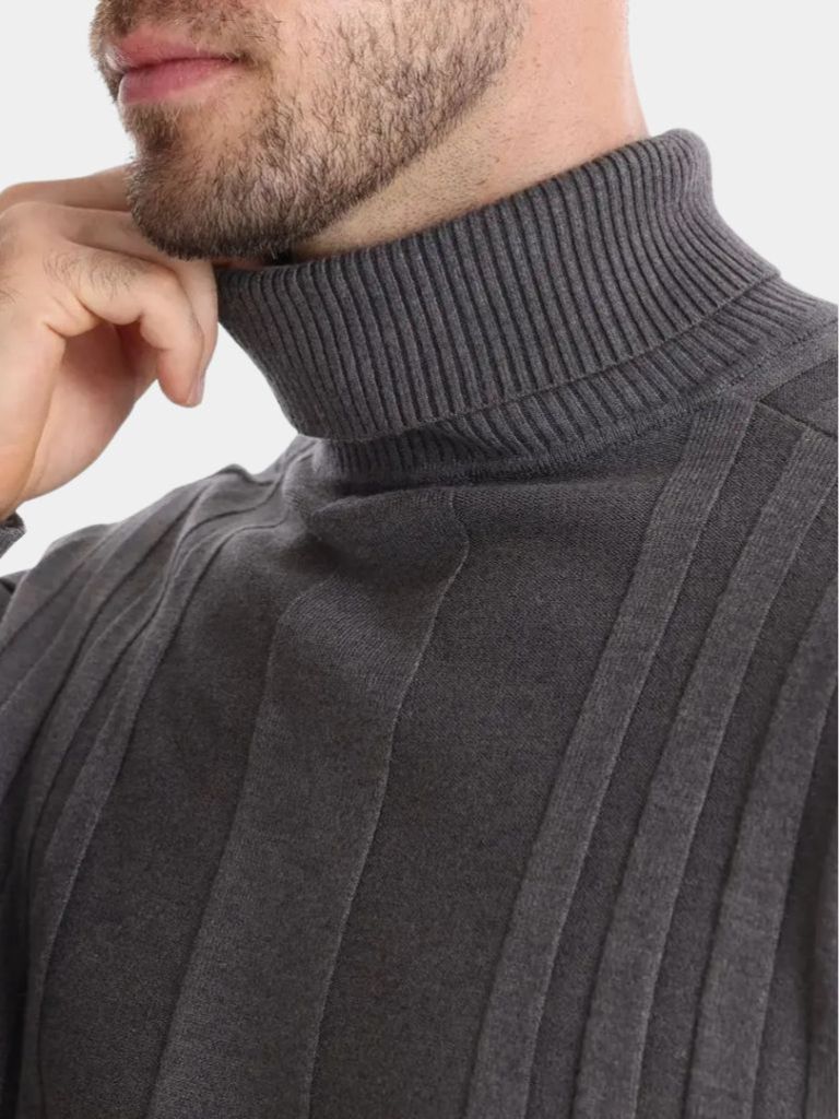 Men’s Knit Knit Sweater – Turtleneck Knitwear Pullover Casual Everyday Knitwear