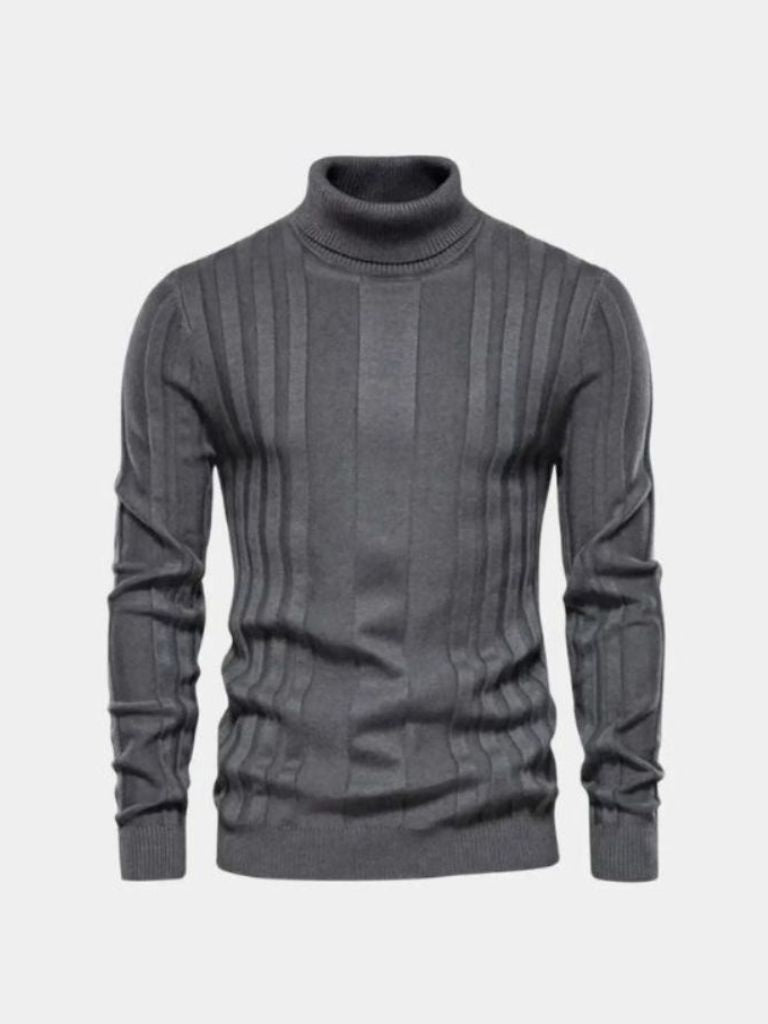 Men’s Knit Knit Sweater – Turtleneck Knitwear Pullover Casual Everyday Knitwear