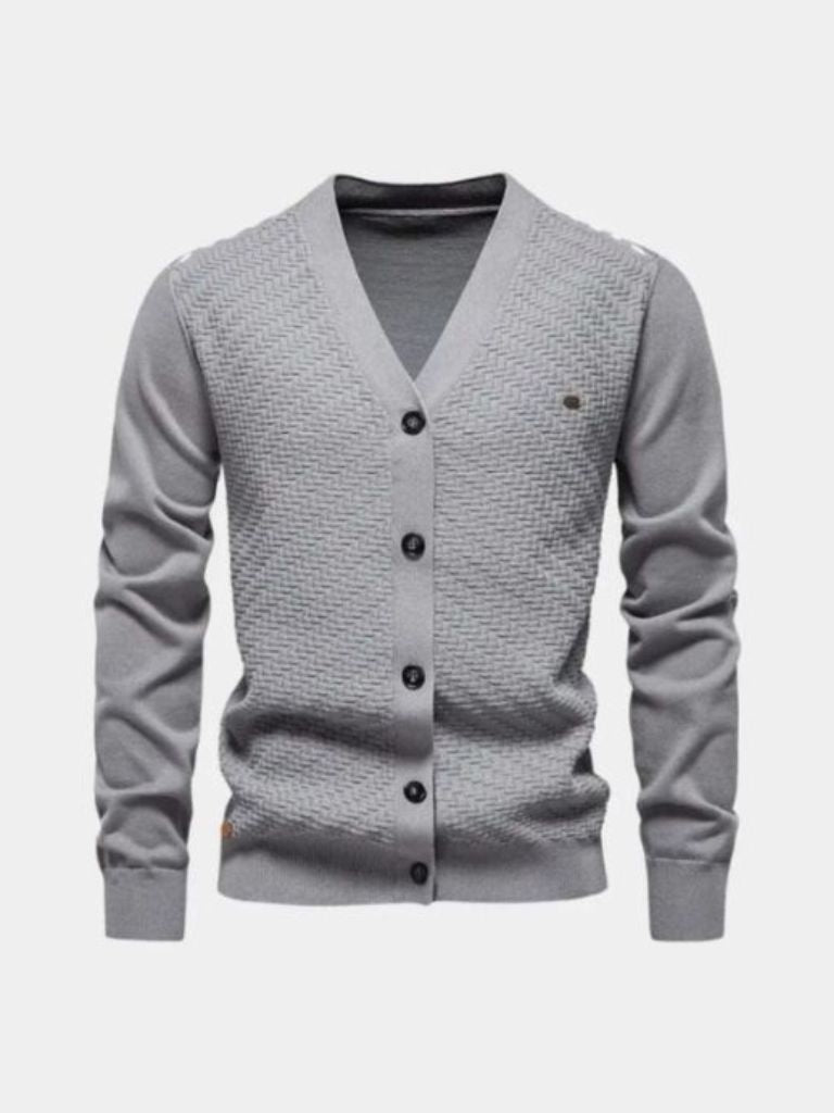 Men’s Knit Cardigan Sweater – Neck Knitwear Casual Everyday Knitwear